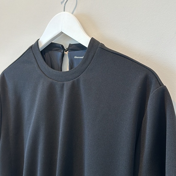 Abercrombie & Fitch Ruched Knit Mini Dress Crew Short Sleeve Tee Bodycon Small - Picture 10 of 16